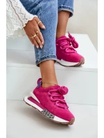 Dámské Zamszové Tenisky Na Platformě S Šněrováním Fuchsie Artiker model 21671689 - Boto Dámské Zamszové Tenisky Na Platformě S Šněrováním Fuchsie Artiker model 21671689 - Boto