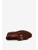 Dámské Mokasiny S Přezkou Čokoládové Belinae Dámské Mokasiny S Přezkou Čokoládové Belinae