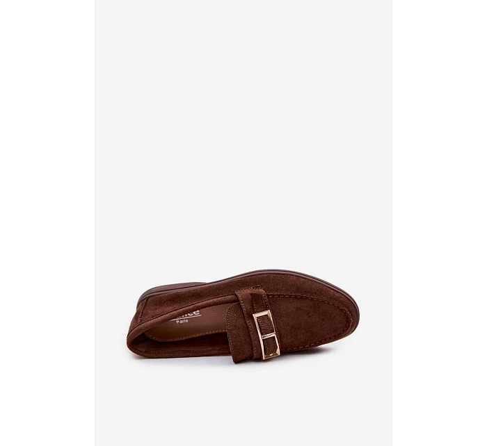 Dámské Mokasiny S Přezkou Čokoládové Belinae Dámské Mokasiny S Přezkou Čokoládové Belinae