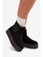 Dámské sněhule s elastickou vsadkou Kiora – černé
