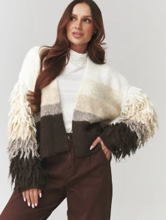 Svetr na zapínání  model 220771 Makadamia