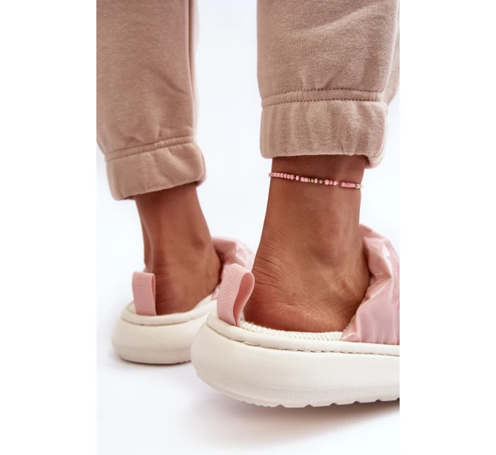 Lesklé Dámské Pantofle Růžové Big Star model 21637406 - Big Star Shoes Lesklé Dámské Pantofle Růžové Big Star model 21637406 - Big Star Shoes