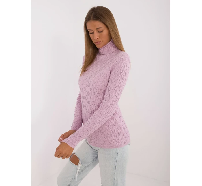 Sweter AT SW  jasny fioletowy model 20479767 - FPrice