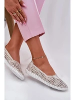 Dámské semišové ažurové polobotky Chulieta – zlatо/šedé Dámské semišové ažurové polobotky Chulieta – zlatо/šedé