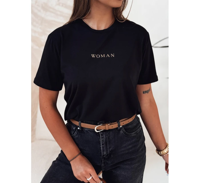 Dámské tričko WOMAN černé FashionStreet RY2554 Dámské tričko WOMAN černé FashionStreet RY2554