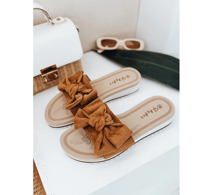 Dámské žabky LOVESLIDE camel FashionStreet ZY0996