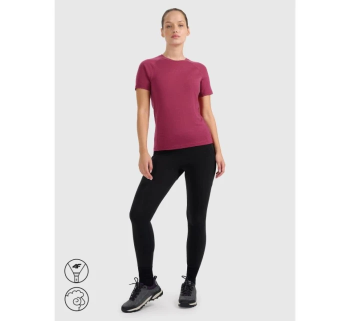 Dámské trekingové tričko z merino vlny model 21817037 - 4F