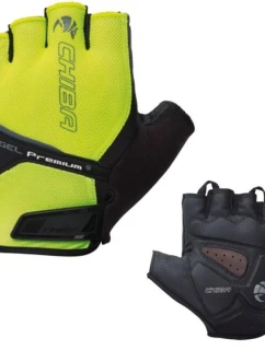 Rukavice CHIBA Gel Premium S neonově žluté