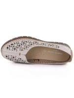 Dámská kožená prolamovaná šedá polobotka Sergio model 22021861 - LEONE