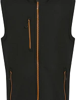 Regatta TRA 915 2-vrstvá softshellová vesta "Navigate" 36.A915 black/orange pop