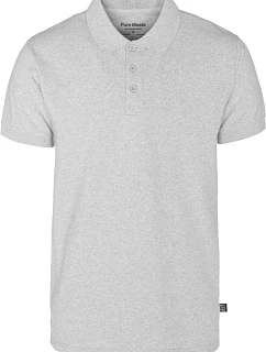 Pánské piqué polo z těžké bavlny 74.0 grey melange model 22413033 - Pure Waste