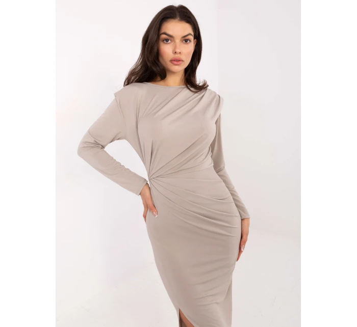 Sukienka IT SK beżowy model 21730795 - FPrice Sukienka IT SK beżowy model 21730795 - FPrice