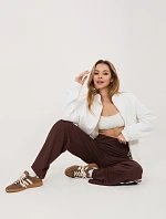 RV DR tepláky A1239.98 tmavě hnědé