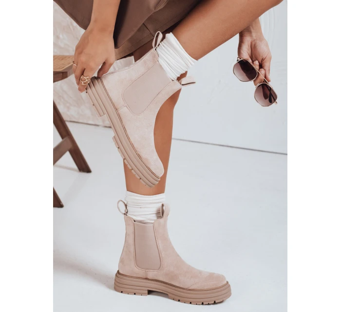 Dámské semišové béžové kozačky MADDEN FashionStreet ZY0415