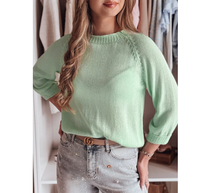 Dámský oversize svetr SOFTICAN světle zelený FashionStreet MY2433 Dámský oversize svetr SOFTICAN světle zelený FashionStreet MY2433