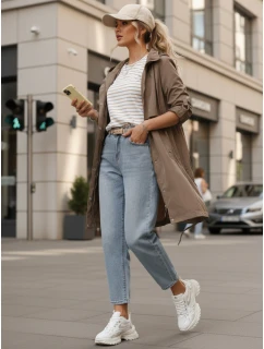 Dámská přechodná bunda parka tmavě béžová FashionStreet TY5558