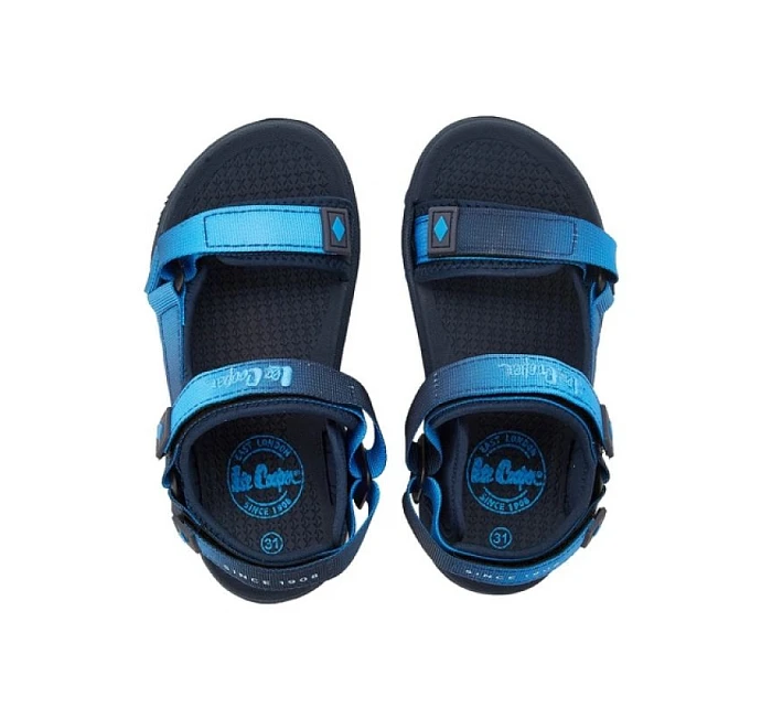 Lee Cooper dětské boty chlapecké sandály na suchý zip na letní pláž modré