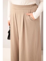 Dámské bavlněné kalhoty Plus Size s širokými nohavicemi a volným střihem fango Dámské bavlněné kalhoty Plus Size s širokými nohavicemi a volným střihem fango