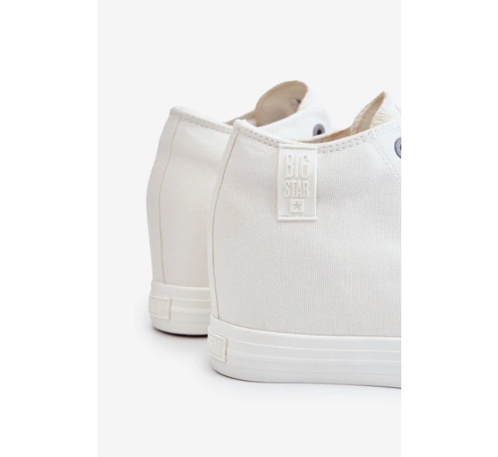 Vysoké tenisky na klínu Big Star Bílé model 21608832 - Big Star Shoes Vysoké tenisky na klínu Big Star Bílé model 21608832 - Big Star Shoes