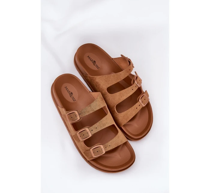 Dámské Pantofle S Pásky A Přezkami Camel Uliri