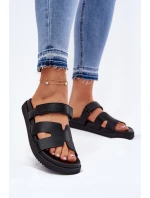 Dámské Pantofle Na Suchý Zip model 21697774 Černé - VINCEZA