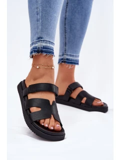 Dámské Pantofle Na Suchý Zip Vinceza 17401 Černé