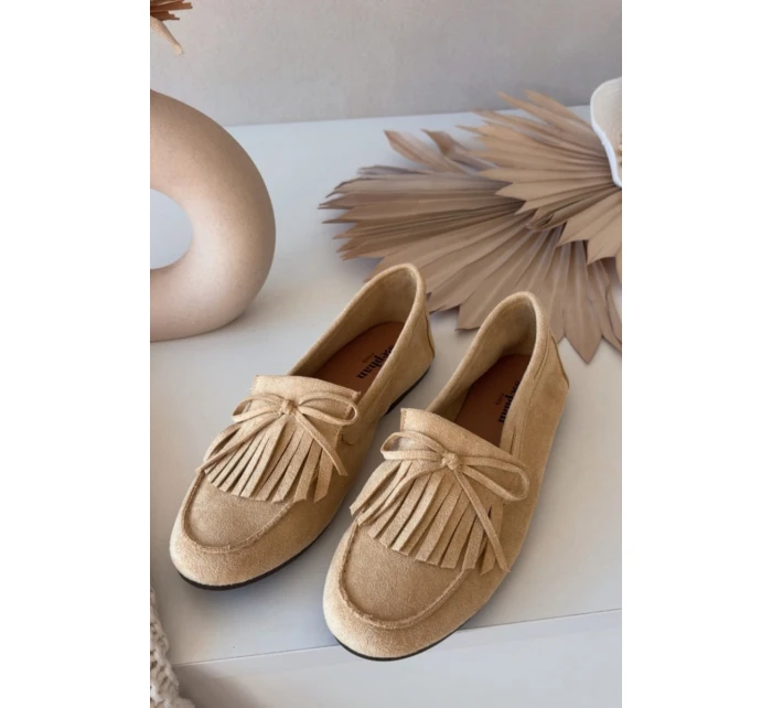Dámské mokasíny s třásněmi Žluté Janelisse