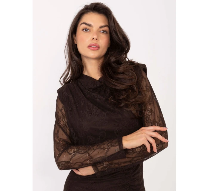 Šaty IT SK 9937.16 tmavě hnědé Šaty IT SK 9937.16 tmavě hnědé