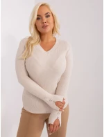 Sweter PM SW PM model 18949421 jasny beżowy - FPrice Sweter PM SW PM model 18949421 jasny beżowy - FPrice