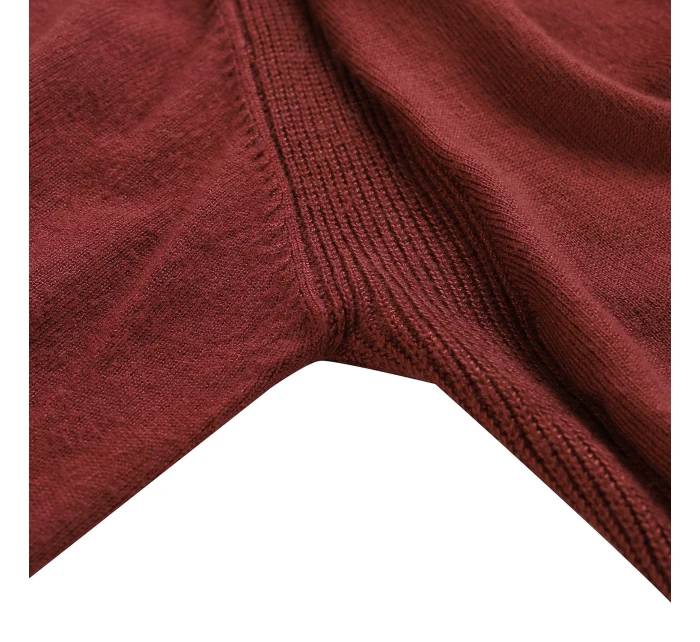 Dlouhý dámský svetr nax NAX EDERA madder brown Dlouhý dámský svetr nax NAX EDERA madder brown