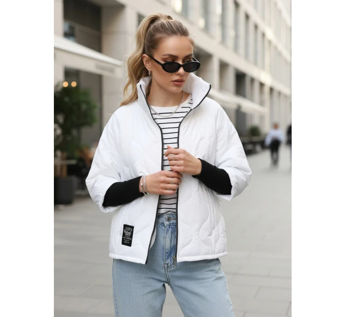Dámská prošívaná přechodná bunda bílá FashionStreet TY5544