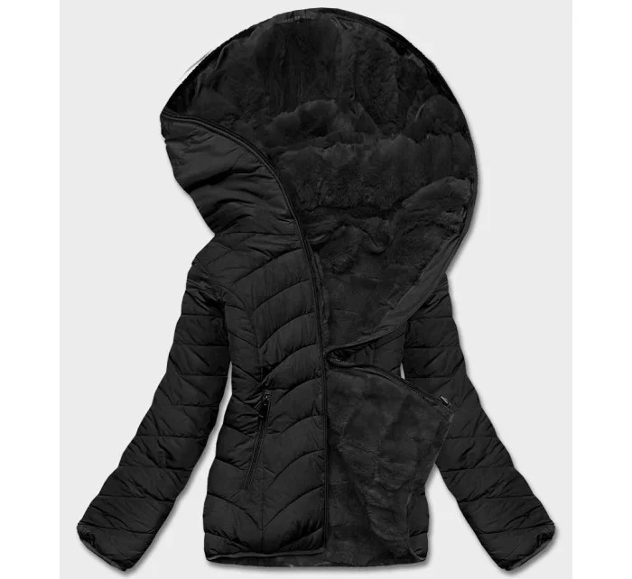 KRÓTKA DWUSTRONNA KURTKA DAMSKA ZIMOWA CZARNA model 21245202 - LHD