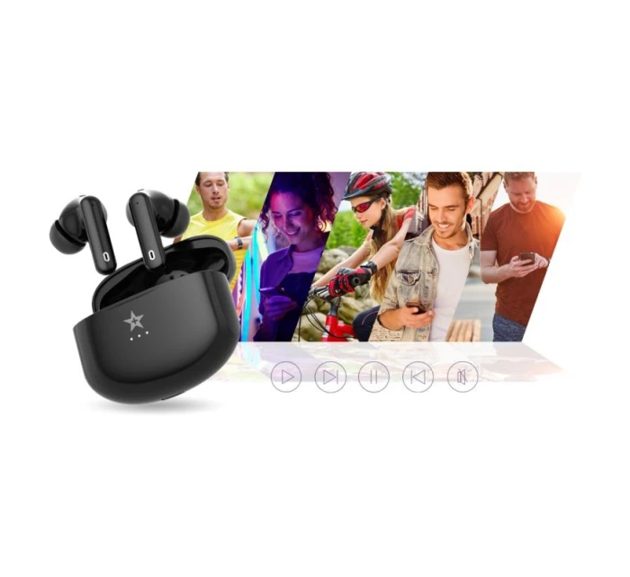 Bezdrátová sluchátka GIEWONT RealSound PRO ANC ENC GWS800-1 Black