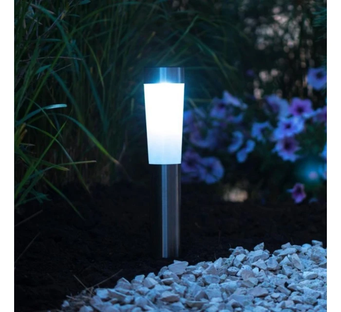 SOLARA LAMPA 2 LED H 56CM INOX GRUNDIG