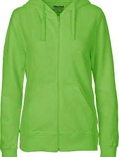 Neutral O 83301 Dámská mikina s kapucí z bio bavlny 77.8331 lime