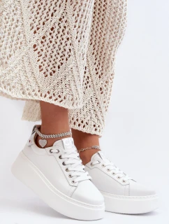 Kožené Dámské Tenisky S  Bílé model 21647481 - CheBello