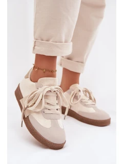 Dámské tenisky s ozdobným detailem Béžové model 21954604 - Boto