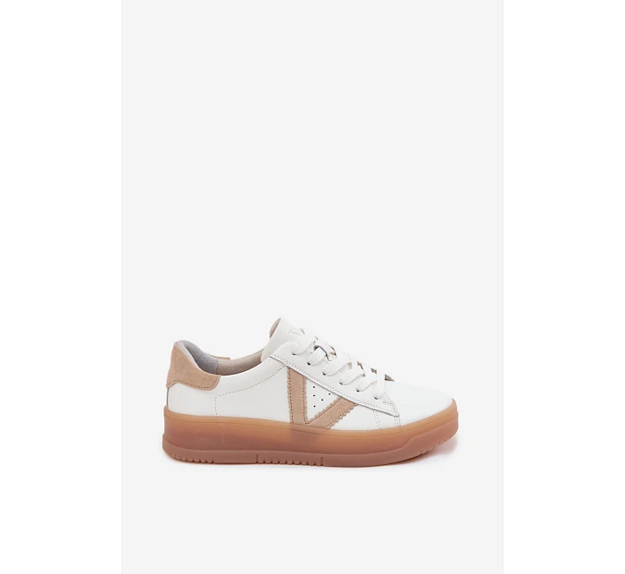 Dámské tenisky z pravé kůže na platformě Vinceza 79597 Bílé Dámské tenisky z pravé kůže na platformě Vinceza 79597 Bílé