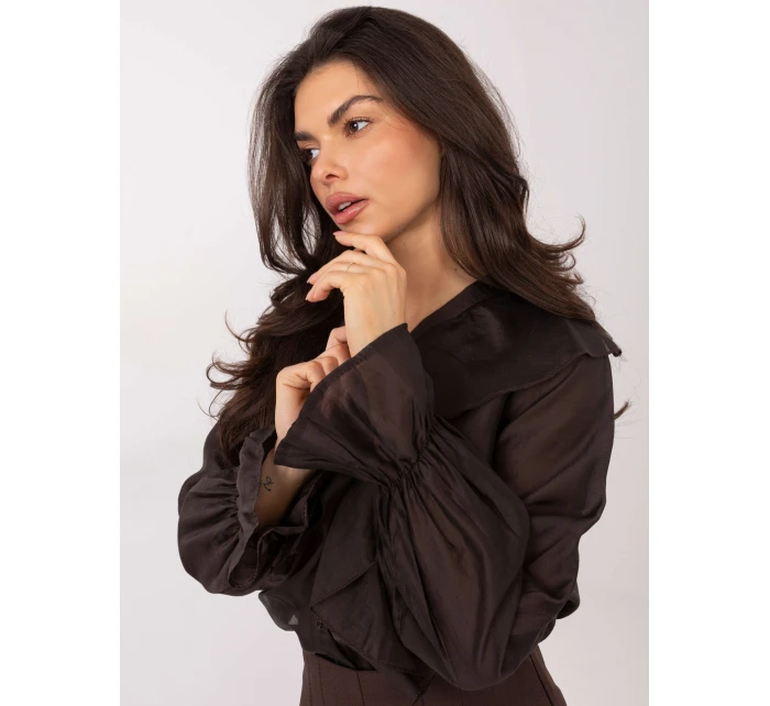 Koszula IT KS model 21795638 ciemny brązowy - FPrice Koszula IT KS model 21795638 ciemny brązowy - FPrice