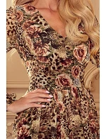 Dámské šifonové šaty 357-2 animal - Numoco