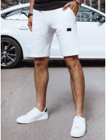 FashionStreet pánské bílé teplákové šortky SX2384