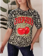 Dámské tričko oversize v pestré barvě ZESTSTYLE grey Dstreet RY2842