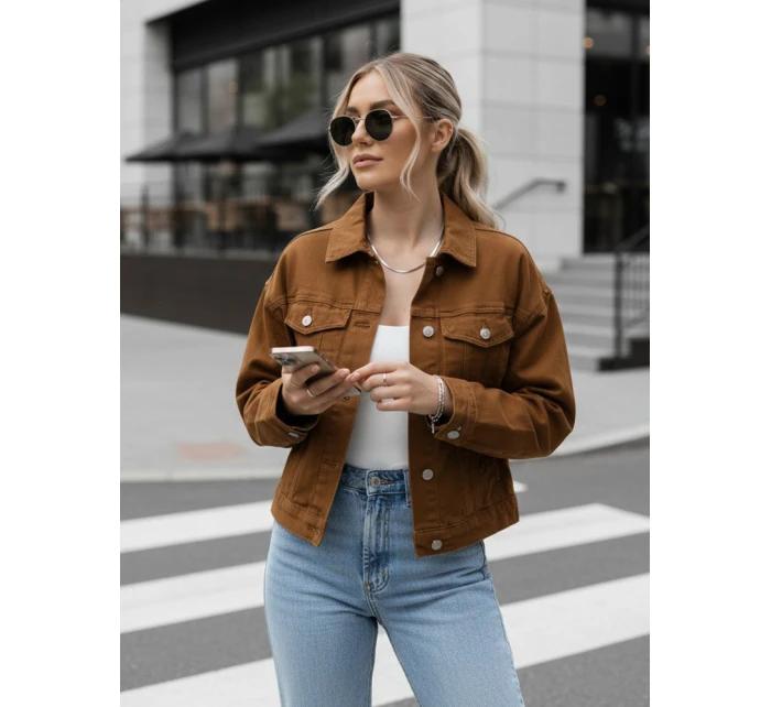 FashionStreet dámská velbloudí džínová bunda TY5344