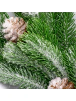 OZDOBNÁ BOROVÁ VĚTEV S JEŘABINAMI A ŠIŠKAMI 60 CM