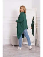 Oversize halenka s potiskem tmavě zelená