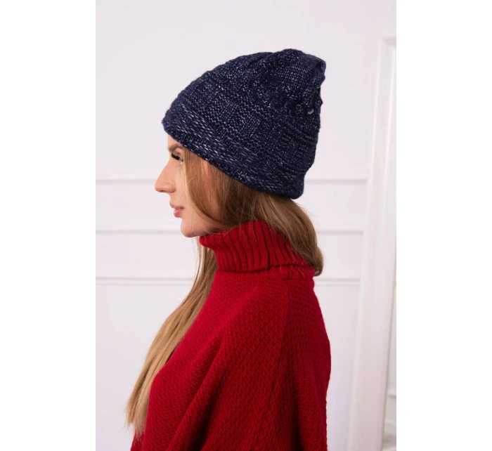 Fleecová čepice Edyta K298 navy blue