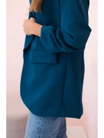 Sako s klopami elegantní tmavě model 21399748 - K-Fashion Sako s klopami elegantní tmavě model 21399748 - K-Fashion