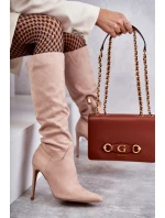 Klasické Semišové černé Boty Na Béžový model 21595587 - Boto