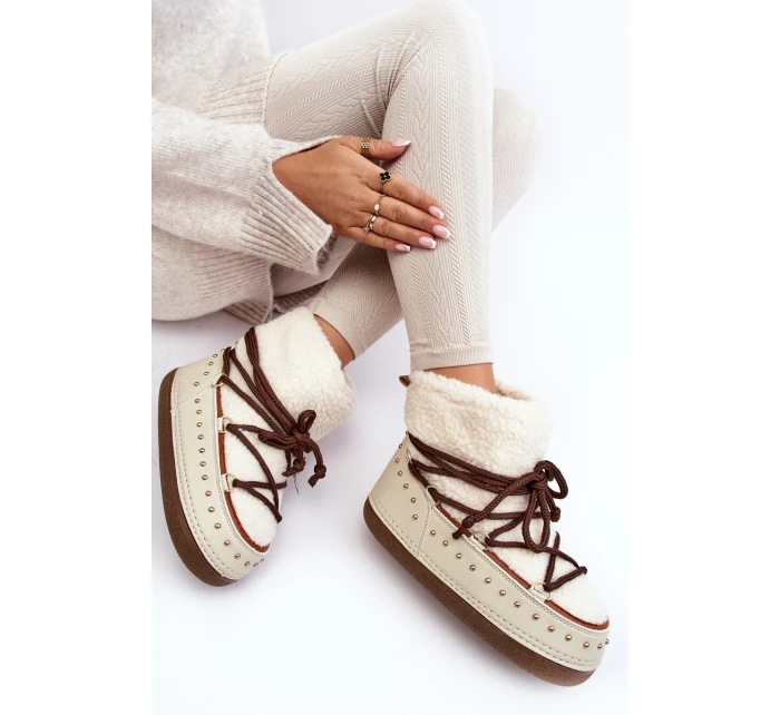 Dámské zateplené sněhule Bežové model 21637486 - Boto