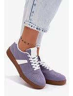 Dámské tenisky z imitace semiše fialové Calira